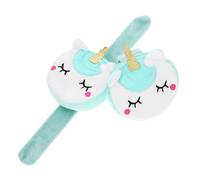 TOYANDONA 2Pcs Unicorn Slap Bracelets for Kids Colorful Snap Bands Coin Purse Fun Party Bag Fillers for Children Adorable Money Storage Bags