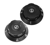 TOYANDONA 2Pcs Universal Kitchen Appliance Temperature Control Knobs Cover for Electric Oven and Fryer, Plastic Thermostat Replacement Caps with 50-250 30-110 Scale Dials, Oven Repair Parts