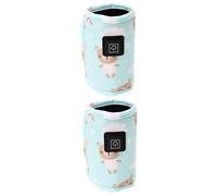 TOYANDONA 2pcs USB Bottle Warmer Cover Feeding Bottle Warmer for Car Travel Adjustable Milk Portable Sleeve for Boy Girl Feeding the Go