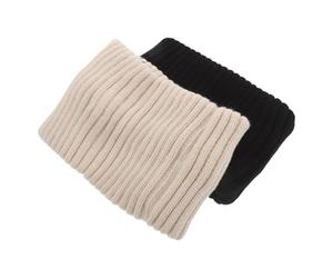 TOYANDONA 2pcs Vertical Striped Knit Headband Warm Ear Warming Cold Weather Sweater Weaving Headbands for Women Outdoor Winter Sports Running Hiking