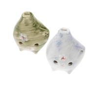 TOYANDONA 2pcs Vintage-inspired Ocarina Musical Instrument for Boys and Girls Alto c Ocarina Beautiful Design for Parties Schools and Travel Develops Musical Skills and Creativity
