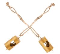 TOYANDONA 2pcs Vintage Metal Cow Bells Christmas Decor Hollow Heart Design Unique Hanging Ornaments for Festive Home Decor and Holiday Parties