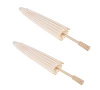 TOYANDONA 2Pcs Vintage Paper Parasol Umbrella Design for Dolls Authentic Frame Wedding Event Decoration Unique Collectible DIY Accessories