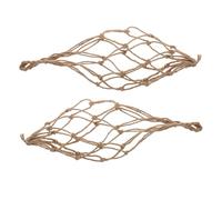 TOYANDONA 2pcs Vintage Twine Rope Wine Bottle Carrier Handwoven Mesh Tote Bag for Wine Jar Storage Rustic Travel Case