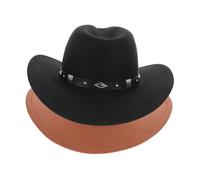 TOYANDONA 2pcs Vintage Wide Brim Fedora for Men Women for Summer Parties Beach Adventures Hiking Outdoor Events Fits Head
