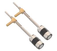 TOYANDONA 2pcs Violin Bow Screw White Copper Metal 4/4 3/4 Violin Bow Frog Part Student Professional Replacement Accessory for Practice and Repair