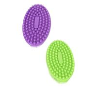 TOYANDONA 2pcs Washing Head Brush Silicone Brush Simple Shape Multi-Purpose Scalp Massage Shower Accessories