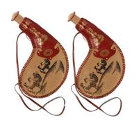 TOYANDONA 2pcs Water Bag Water Bladder Pu Leather Large Capacity Easy to Clean for Camping, Backpack Carry, Traditional Bota Bag