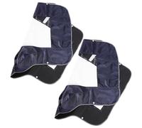 TOYANDONA 2pcs Waterproof Mobility Scooter Control Panel Cover, Dustproof Oxford Fabric Protector for Electric Scooter Tiller, Rainproof Dashboard Enclosure 29.8 x17.68 Navy Blue