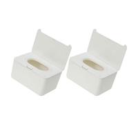 TOYANDONA 2pcs Wet Tissue Box Reusable Wipe Holder Refillable Wipe Container for Bathroom Home Travel Use