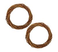 TOYANDONA 2pcs Wicker Wreath Frames Rustic Twig Rings for DIY Crafting Lightweight Natural Material for Christmas Wedding Seasonal Decorations Doors Walls Windows