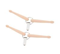 TOYANDONA 2pcs Wood Drumstick Keychain Mini Drum Sticks for Percussion Accessories as Musician for Practice and Performance