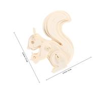 TOYANDONA 2pcs Wooden Animal Puzzle Squirrel DIY Assembly for Educational Jigsaw Puzzle for Hand-eye Coordination Cognitive Development and Interaction