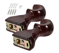 TOYANDONA 2pcs Wooden Curtain Rod Brackets Support Rack Heavy Duty Drapery Rod Holders for Bedroom Living Office Kitchen Solid Wood Curtain Pole Accessories with Modern Simple Style