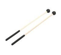 TOYANDONA 2pcs Wooden Handle Ball Drum Stick Mallets Xylophone Mallets Percussion Instrument Parts for Tongue Drum Kit Drummer