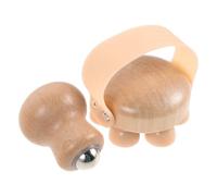 TOYANDONA 2pcs Wooden Lymphatic Roller Massager with Antislip Handle for Muscle Relief, Ergonomic Design, Natural Comfort, Suitable for Arms and Neck, for Travel and Living Space