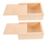 TOYANDONA 2pcs Wooden Match Holder with Striker, Compact Structure and Multipurpose Decorative Storage, for Wedding and Bathroom Use, Natural Style Beige Matchstick Box