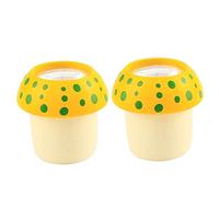 TOYANDONA 2PCS Wooden Mushroom Kaleidoscope Educational for Birthday Interactive Science Experiment Prop Yellow Smooth Polished Design Random Color