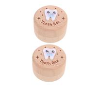 TOYANDONA 2pcs Wooden Tooth Keepsake Box Storage for Teeth and First Hair Locks Multifunctional Organizer for Boys and Secure Memory Holder with Versatile Use
