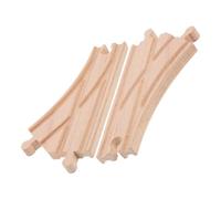 TOYANDONA 2Pcs Wooden Train Track Accessories Multi Directional Switch Tracks for Educational Railway Track Pieces Compatible with Thomas Train Sets Construction