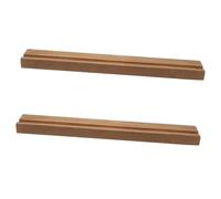 TOYANDONA 2pcs Wooden Vinyl Record Display Stand Minimalist Vinyl Record Holder Rack for Living Room Office and Shops Stylish Showcase and Support for Your Favorite Albums