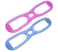 TOYANDONA 2Pcs Word Chest Developer Silicone Resistance Bands for Fitness and Yoga Pull Rope Body Building Tool for Men and Women Blue Purple Compact Easy to Clean