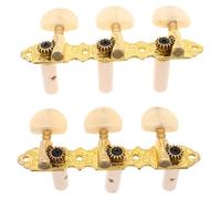 TOYANDONA 2pcs Zinc Alloy Semi-hollow Agate Guitar String Tuners with Plastic Pegs Universal Machine Heads Knobs Replacement Tuning Keys for Acoustic and Electric Guitars Tuners