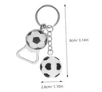 TOYANDONA 2pcs Zinc Alloy Sports Ball Bottle Opener Keychain Portable Basketball Football Design for Bars Parties Camping Easy Carry Beer Soda Tool