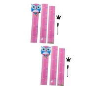 TOYANDONA 2sets Boy Girl's Room Height Measuring Sticker Cartoon Animal Design Growth Chart Wall Decal for Nursery Boys and Girls Bedroom and Playroom Decor Removable and Easy to Install