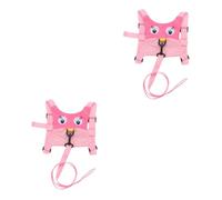 TOYANDONA 2sets Cartoon Boy Girl Safety with Leash Anti-Lost Walking Strap for Parks Outings and Public Places for Boys and Girls Chick Design