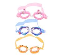 TOYANDONA 2sets Cartoon Swim Goggles Fog Swimming Gear for Boys Summer Blue Fish Orange Crab 3pcs*2