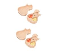 TOYANDONA 2sets Guitar Shape Wooden Pick Case with Guitar Picks Maple Storage Portable Plectrum Holder for Music