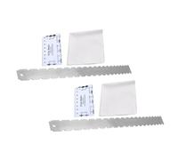 TOYANDONA 2Sets Notched Straight Edge Guitar Measuring Tool Professional Guitar String Height Ruler Serrated Edge Fret Rocker Durable for Electric Guitars