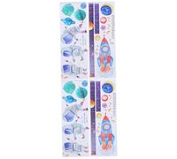 TOYANDONA 2sets Removable Boys and Girls Height Chart Wall Sticker Decal Astronaut Pattern Growth Measurement for Nursery and Bedroom Self-Adhesive and Easy to Install and Design