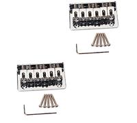 TOYANDONA 2sets Strain Plate Bridge Metal Guitar Bridge Diy Kit for Ukulele Vintage Look