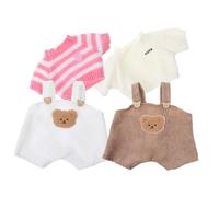TOYANDONA 2Sets Stuffed Animal Clothes for Bears Includes Bear Sweater and Suspender Pants Easy to Dress for Playtime and Photo Sessions for Creative Fun and Family Bonding