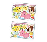 TOYANDONA 2sheets Height Measurement Ruler Growth Ruler Wall and Girls Animal Stickers Fun and Practical Height Chart Decal