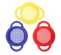TOYANDONA 3 Pack Kids Sand Sifter - Dual Handle Plastic Beach Sieve Set, Sand & Shell Filter Classifier for Toddlers, Sandbox Play, Beach Treasure Hunting & Summer Outdoor Activities