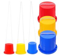 TOYANDONA 3 Pairs Bucket Stilts Plastic Balancing Stilts for Kids Walking Cups Children Kids Stepper Toy Balance Buckets for Balance Training Outdoor Walking Toy Activities (random Color)