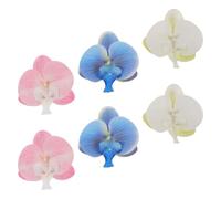 TOYANDONA 3 Pairs Removable Butterfly Orchid Shoe Clips with Elegant Floral Design, Plastic Material, Polished Surface and Rounded Edges, Suitable for Clogs and High Heel Slides on Yacht