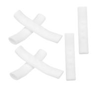 TOYANDONA 3 Pairs Silicone Brake Lever Grip Covers Nonslip Hand Brake Protector Sleeves Fit for Mountain Road Folding Bikes White