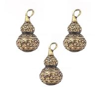 TOYANDONA 3 Pcs Brass Gourd Keychain Charm Yellow Calabash Ornament