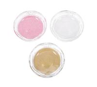 TOYANDONA 3 Pcs Eyelash Storage Boxes Set Crystal Glitter Gold and Rainbow White Bases, Small Empty Eyelash Case Organizer for Travel and Daily Use