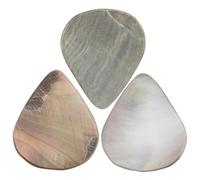 TOYANDONA 3 Pcs Real Shell Guitar Picks 28x23x2mm Black Shell Tones Plectrums for Ukulele Mellow Sound Guitar Accessories