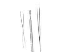 TOYANDONA 3 Pcs Stainless Steel Pet Hair Cleaning Tool with Ergonomic Anti-skid Handle Includes Shovel and Tweezers for Precise Flea and Lice Removal Cats and Dogs