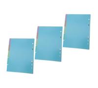 TOYANDONA 3 Sets A5 Plastic Binder Dividers with Tabs for Quick Reference and Writing Categories, Colourful Index Classified Labels, for Research and Presentations, of Sturdy Notepad