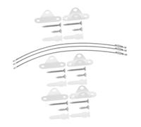 TOYANDONA 3 Sets Adjustable Stainless Steel Furniture Anchors Kit Tip Straps for Safety Wall Mount Straps for Cabinets Dressers and Tvs Home Falling Prevention Protection