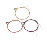 TOYANDONA 3 Sets Classic Acoustic Guitar Strings Replacement Set for Folk Guitars Brass and Colored Steel Strings Smooth Coated Metal for Comfortable Play for Practice and Live Performances