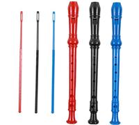 TOYANDONA 3 Sets Portable Abs Clarinet for Students Beginner Practice Wind Instrument with Storage Bag Lightweight German Style Flute in Red Black Blue for Music Learning