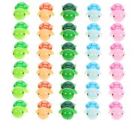 TOYANDONA 30 Pcs Mini Turtle Resin Figurines Durable Cute Miniature Animals for Bonsai Garden Decoration Lightweight Craft Models for Desktop Aquarium Fairy Garden Gift